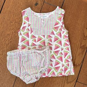 Petit Peony dress and bloomers 6-12m